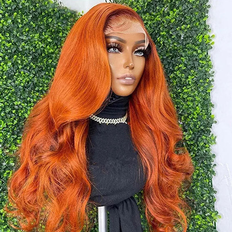 Flash Sale $169=26inch Pre Colored 13x6 Lace Frontal Wig Body Wave/Straight Human Hair Wig For Black Women