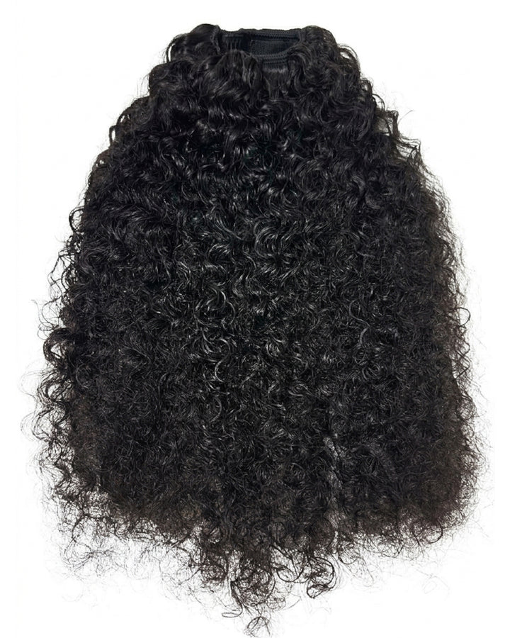 eullair Natural Curly Human Hair Drawstring Ponytail Curly Hair Extensions For Black Women