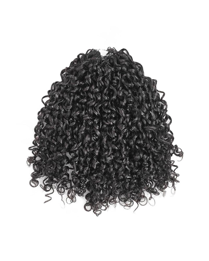 eullair Pixie Curly Feather Crochet Spiral Curl Human Hair Extensions - Pre-Looped For Miracle Knots