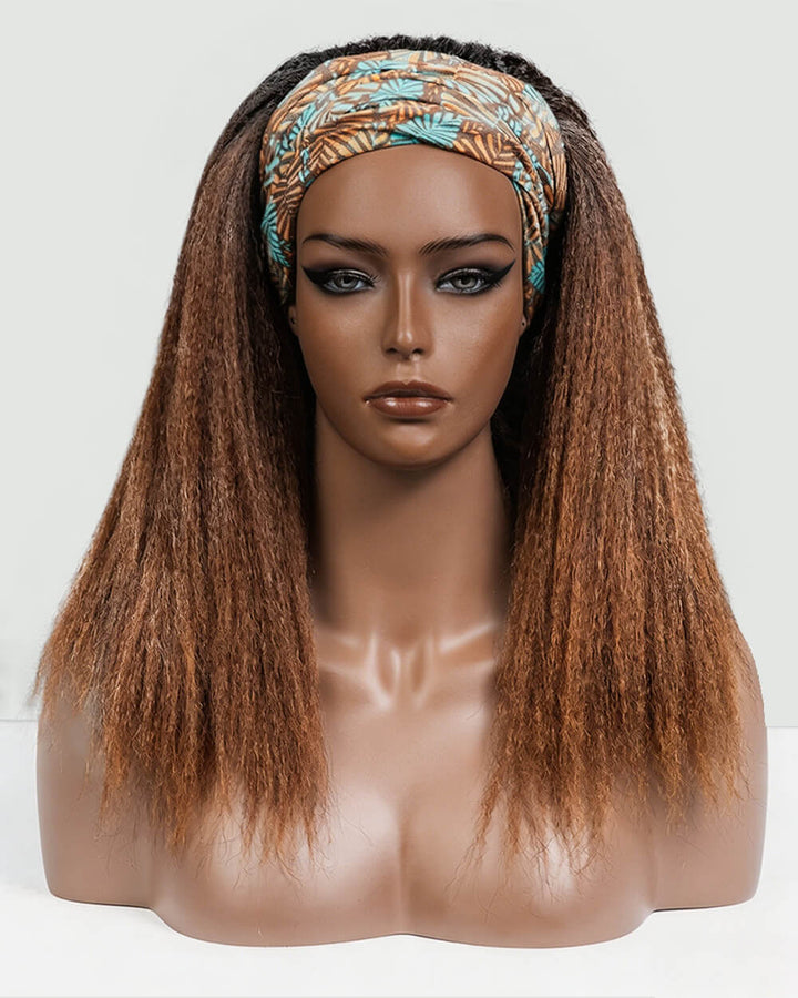 eullair 1B/27 Color Yaki Straight  Headband Wig Ice Silk Band Natural Look Beginner Friendly