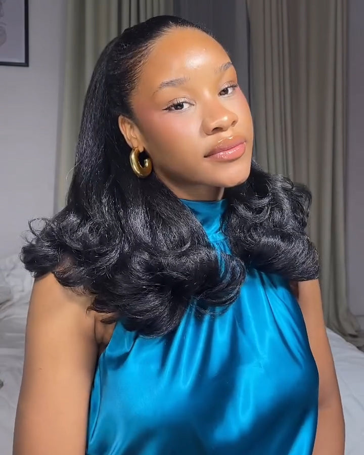 eullair Kinky Straight Curl End Human Hair Drawstring Ponytail Adjustable Instant Volume 100% Human Hair Extensions For Black Women