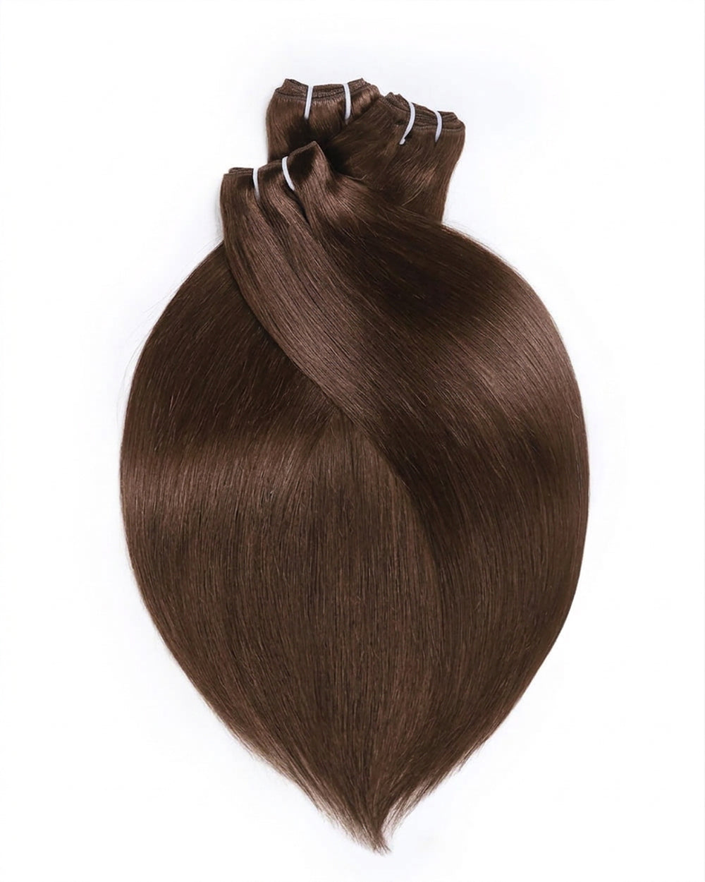 eullair 15A #4 Silky Straight Brown Human Hair Bundles Virgin Unprocessed Raw 100% Human Hair Extensions