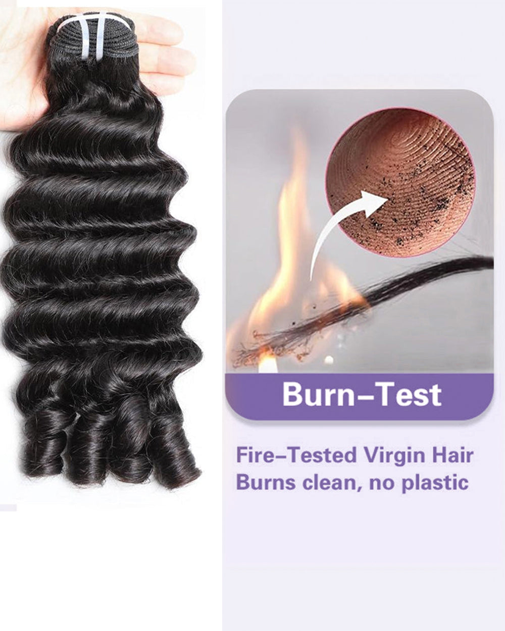 eullair 15A Burmese Loose Deep Wave With Spiral Ends Raw Human Hair Bundles Virgin Unprocessed Raw 100% Human Hair Extensions
