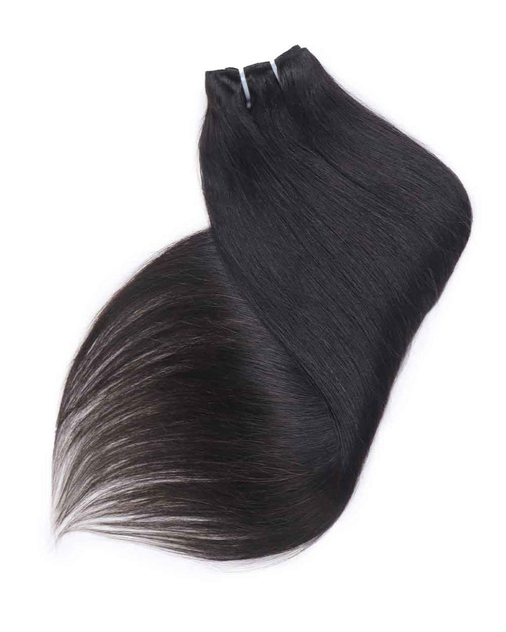 eullair 15A Raw Hair Bundles Straight Human Virgin Hair Weave 3/4 Bundles Repeated Washes Maintain Silky Texture