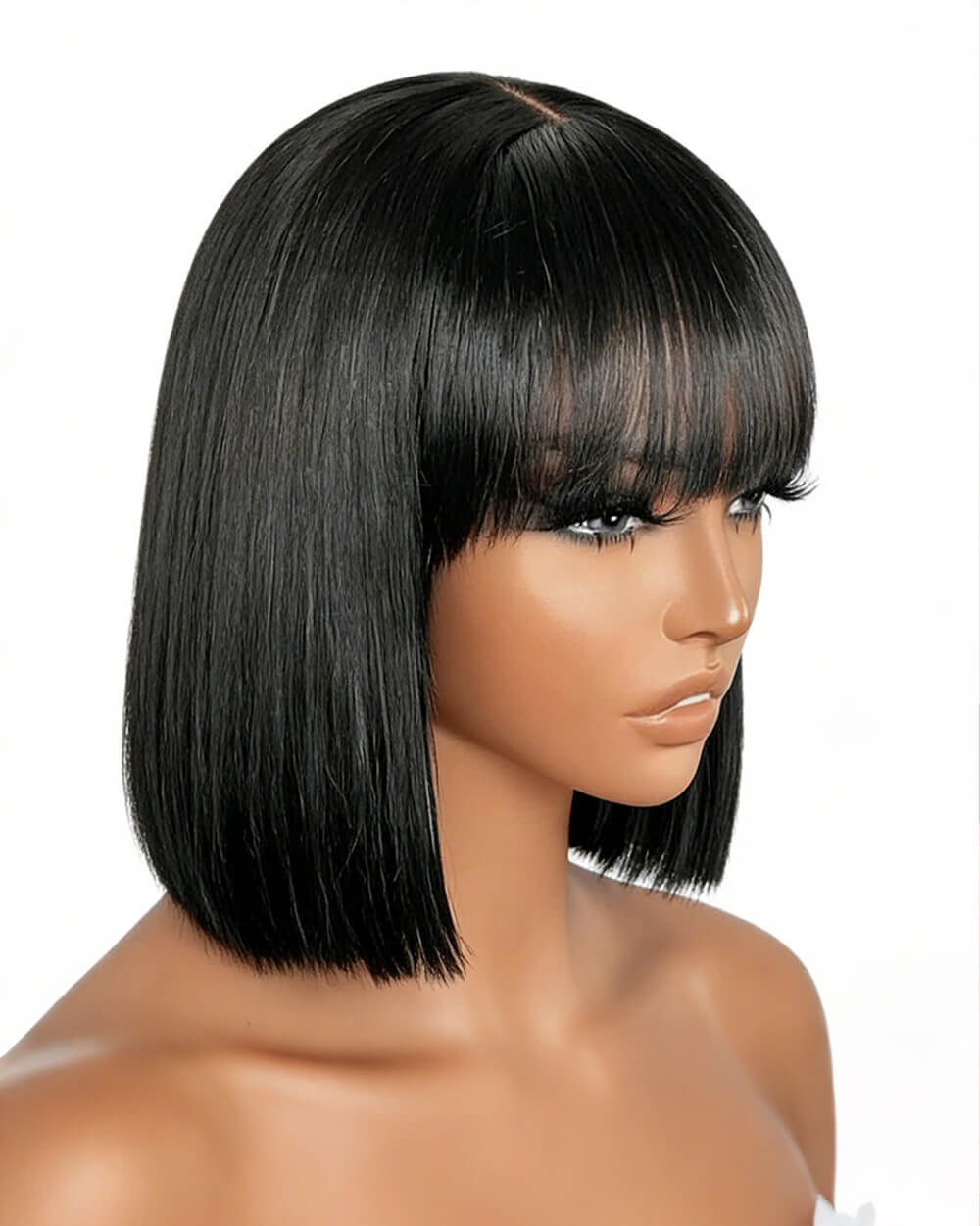 eullair Yaki Straight Bob Wig Pre-Bleached Natural Looking Glueless Wig with Invisi Drawstring