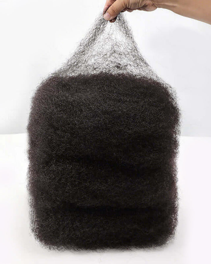 eullair 100% Human Hair Bulk for Mini Twist Braiding & Dreadlocks Upgraded- Natural Black Afro Kinky Texture