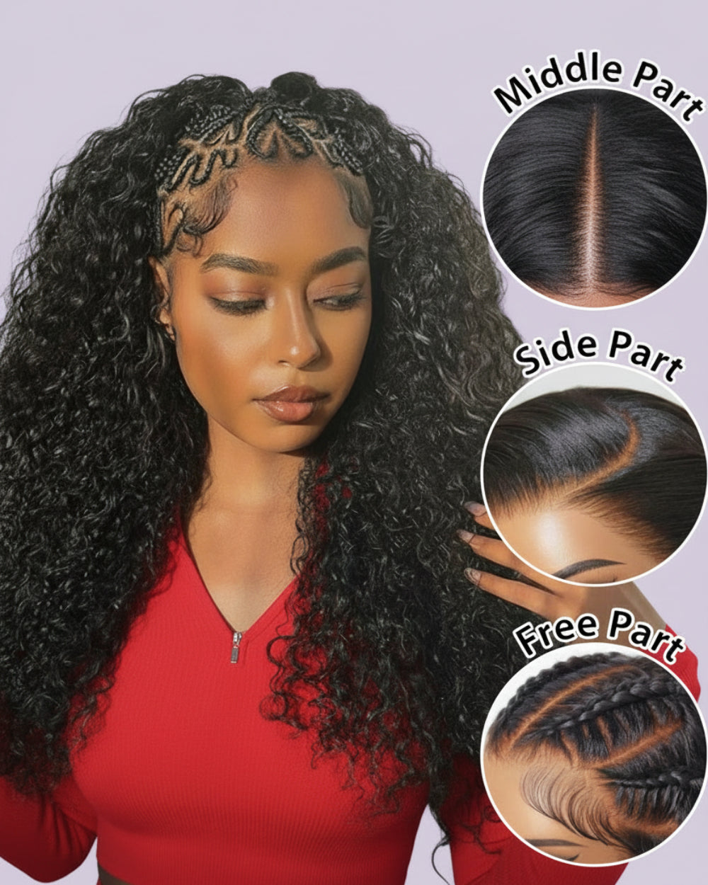 eullair 13x4 6x4 Super Affordable Curly Wig Most Natural Lace Frontal Wig | Vacation Choice