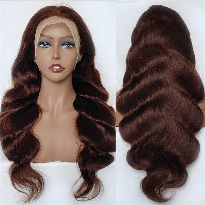 13x4 Transparent Lace Wig | eullair Perfect Chocolate Brown Frontal Wig For Brown Skin Women