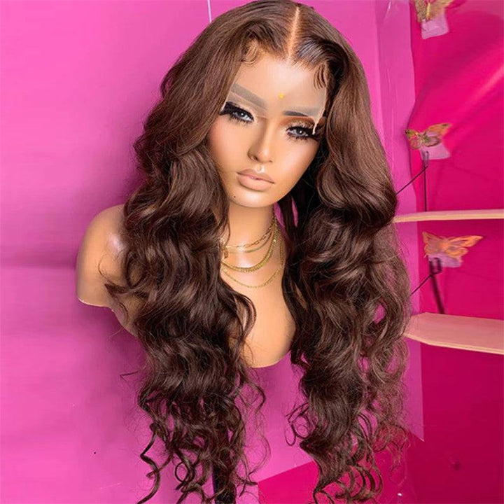 13x4 Transparent Lace Wig | eullair Perfect Chocolate Brown Frontal Wig For Brown Skin Women