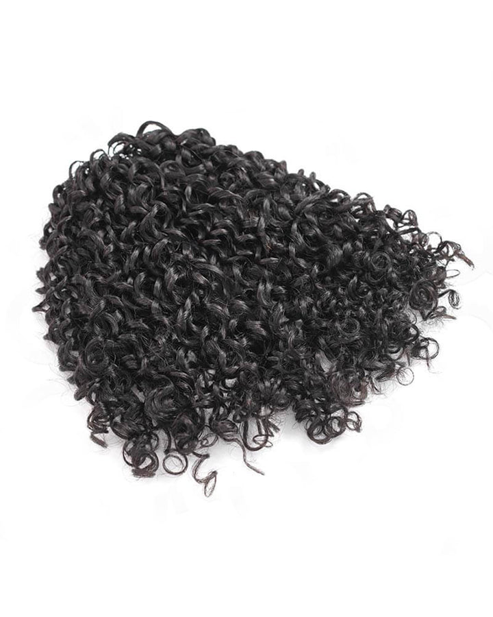 eullair Pixie Curly Feather Crochet Spiral Curl Human Hair Extensions - Pre-Looped For Miracle Knots