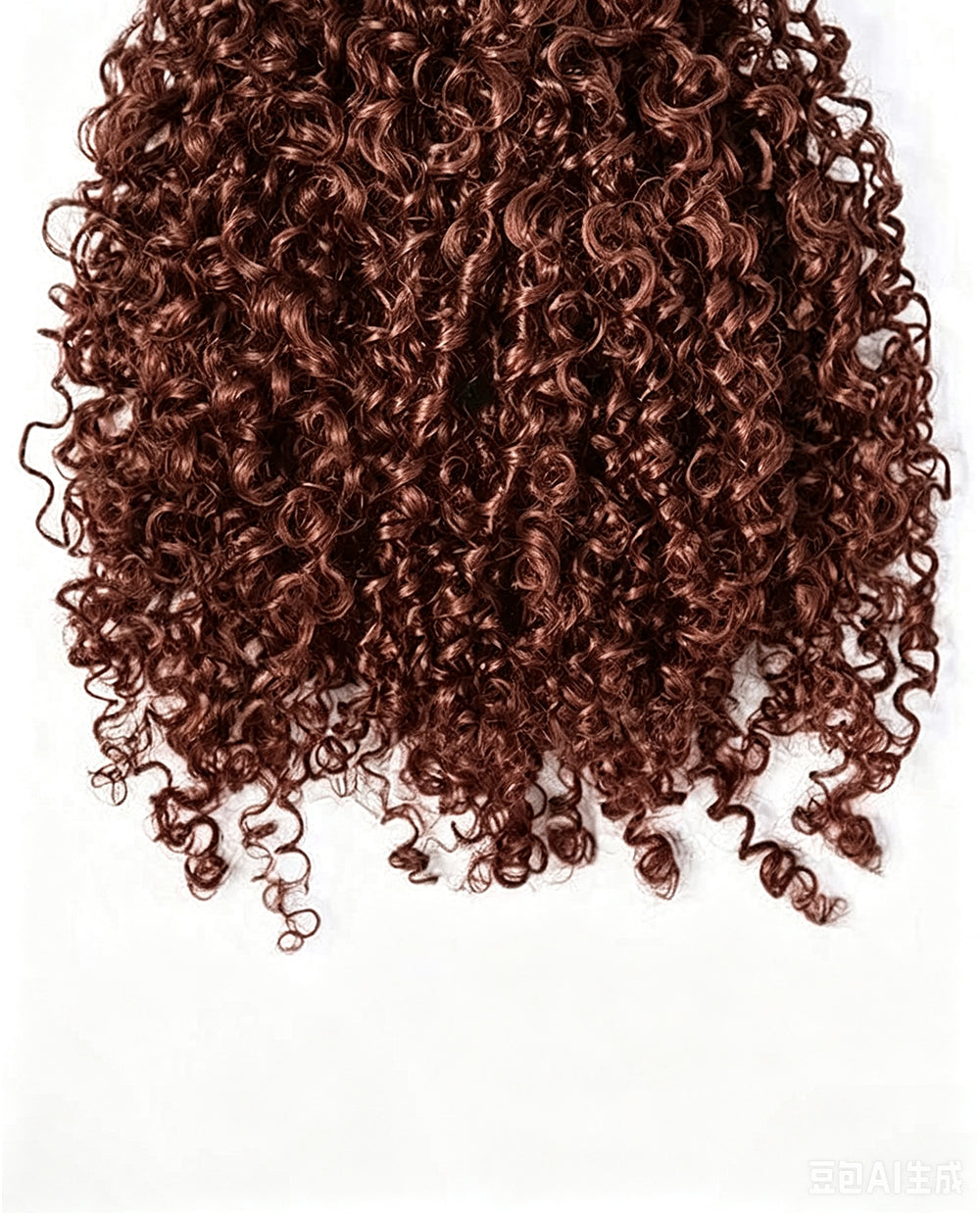 eullair 3C-A4 Kinky Curly Crochet Hair - 100% Human Hair, #33 Reddish Brown, Miracle Knots for Natural Style