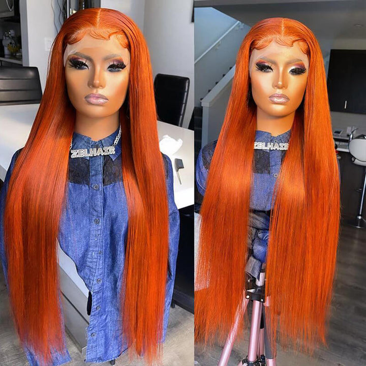 Flash Sale $159=28inch Wig| eullair TikTok Trendy Bomb Pre Colored 13x4 Lace Frontal Human Hair Wig Invisible Lace