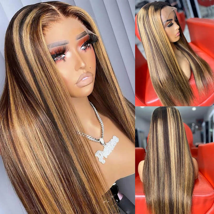 Flash Sale $159=28inch Wig| eullair TikTok Trendy Bomb Pre Colored 13x4 Lace Frontal Human Hair Wig Invisible Lace