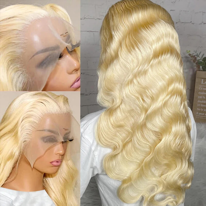 eullair #613 Blonde Straight Lace Frontal Wig Dye Friendly Transparent Lace | Blonde Baddie