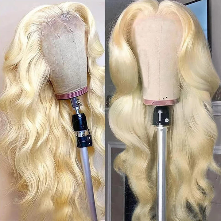 eullair #613 Blonde Straight Lace Frontal Wig Dye Friendly Transparent Lace | Blonde Baddie