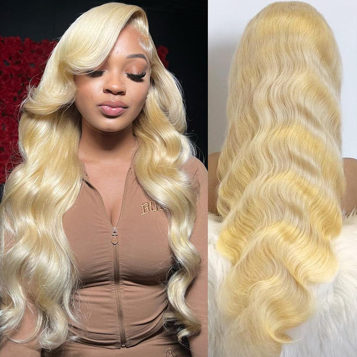 eullair #613 Blonde Straight Lace Frontal Wig Dye Friendly Transparent Lace | Blonde Baddie