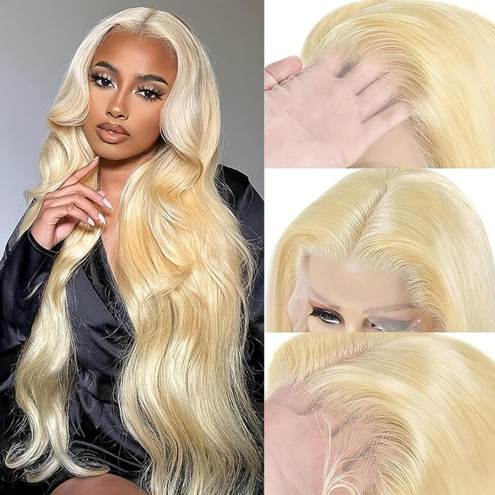 eullair #613 Blonde Straight Lace Frontal Wig Dye Friendly Transparent Lace | Blonde Baddie