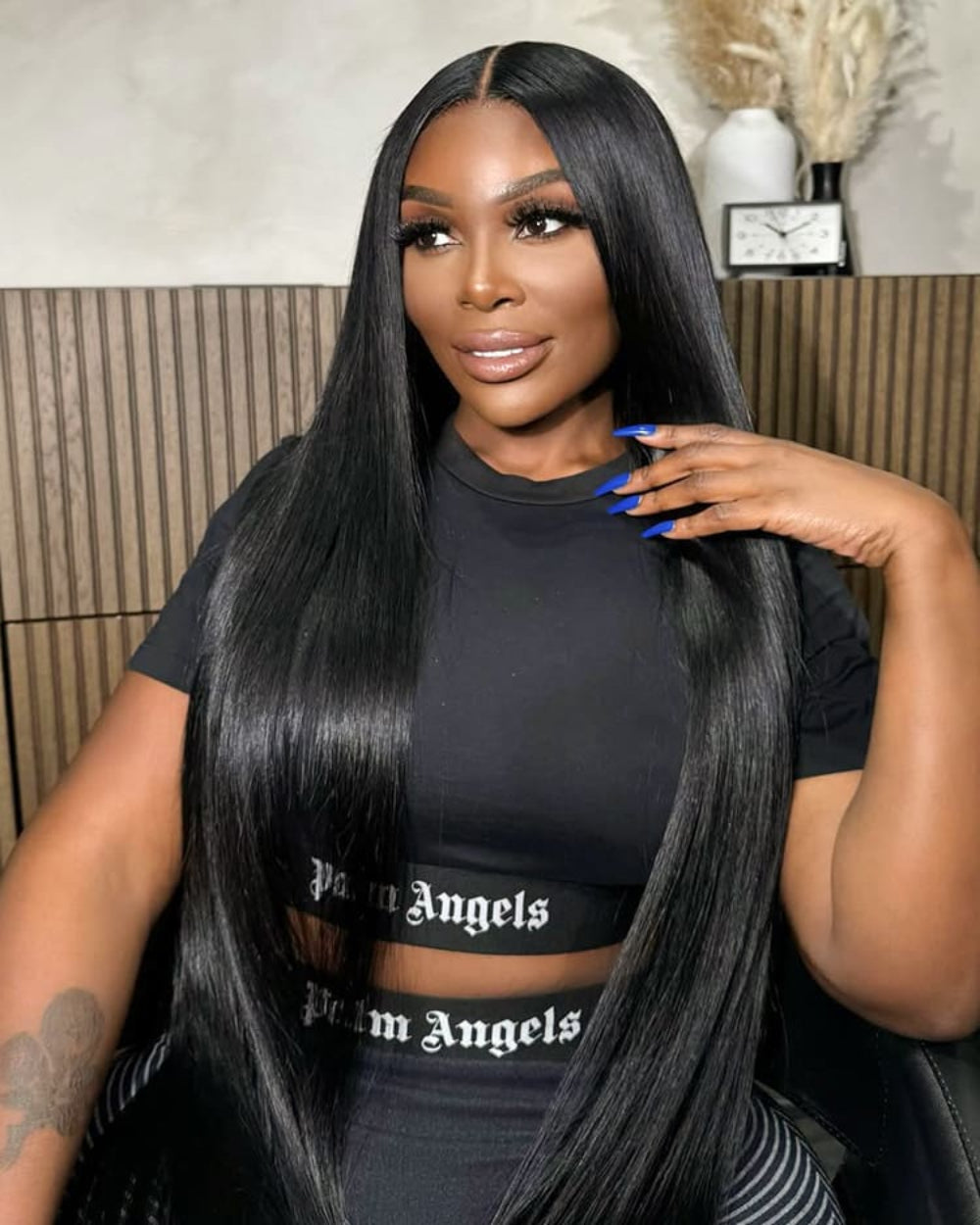 All Texture|eullair Kim K Silky Straight 2x6 Lace Closure Wig Human Hair Wig Transparent Lace Wig