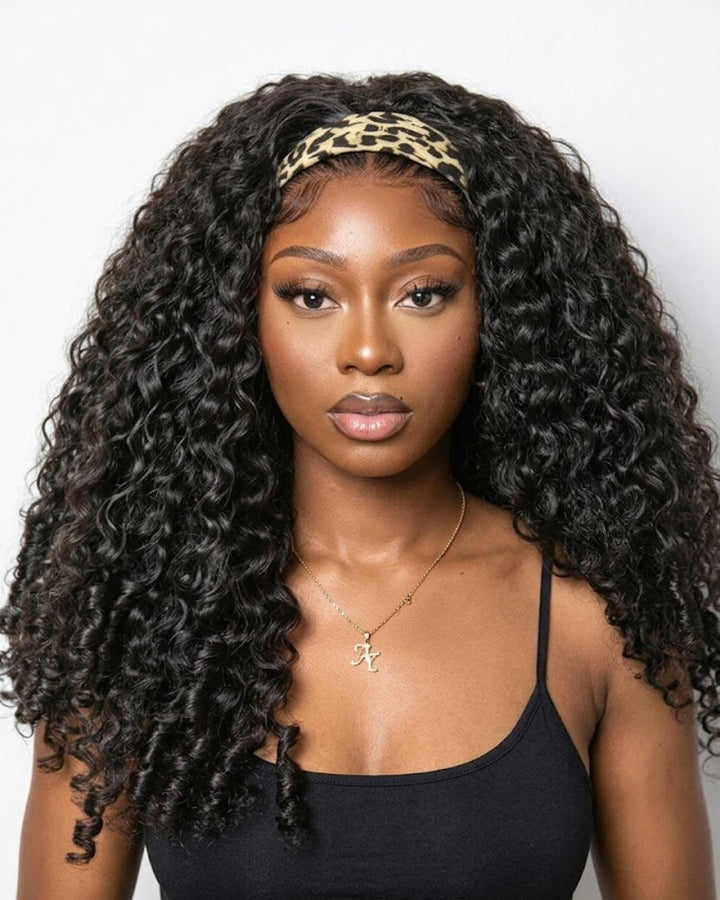 eullair Burmese Curly Ice Silk Headband Wig Natural Hair Look Easy to Wear Beginner Friendly