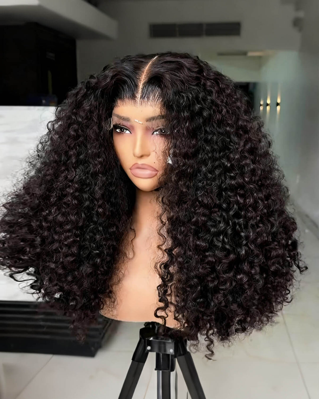 15A Grade | eullair New Double Drawn Water Curly Hair Lace Frontal Wig  Pre Plucked Human Hair Wigs For Women
