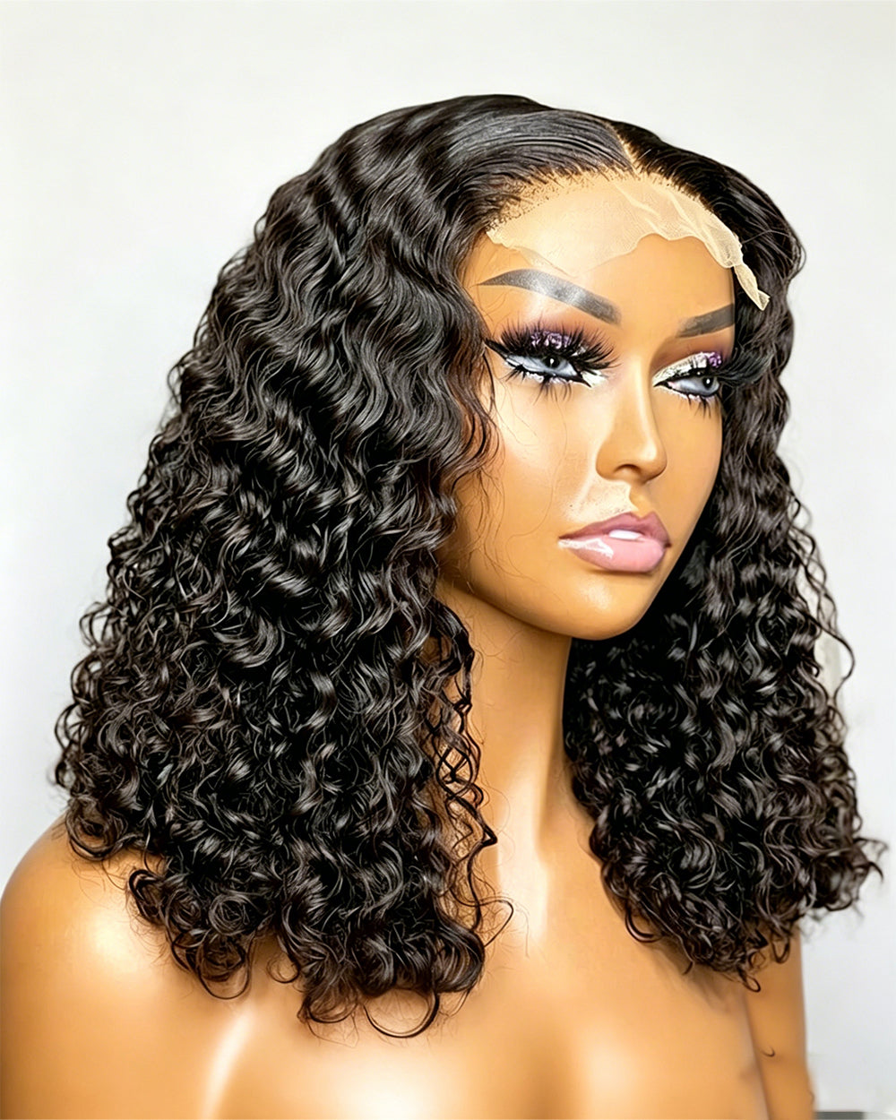 eullair Cheap 13x4 Full Frontal Short Straight Bob Wigs Curly Lace Frontal Human Hair Wigs For Girls