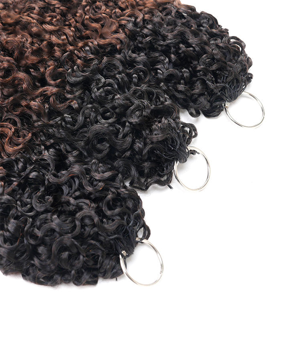 eullair T1B/4 Ombre Luxury 100% Human Hair Burmese Curls | Pre-Separated Boho Braiding Hair