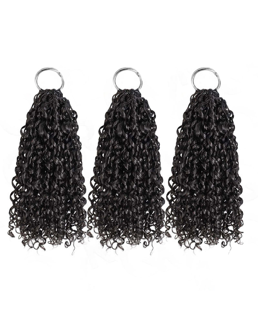 eullair Pixie Curly Feather Crochet Spiral Curl Human Hair Extensions - Pre-Looped For Miracle Knots