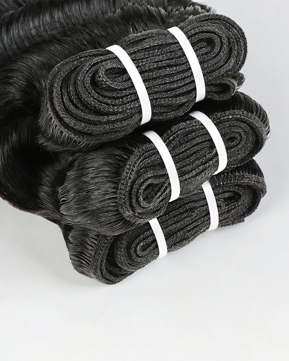 eullair 15A Burmese Loose Deep Wave With Spiral Ends Raw Human Hair Bundles Virgin Unprocessed Raw 100% Human Hair Extensions
