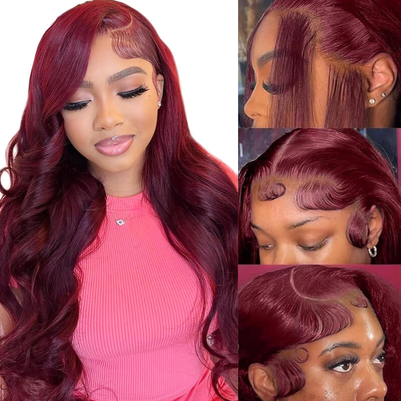Gorgeous! eullair Glueless #99J 13x4 Colored Lace Front Wig | Burgundy Bombshell