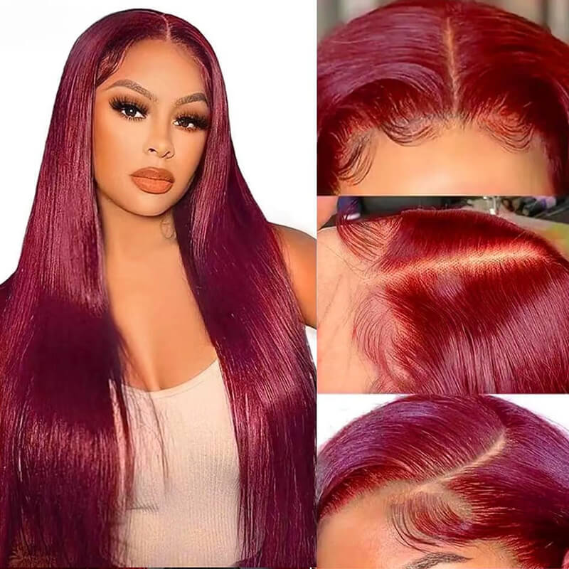 Gorgeous! eullair Glueless #99J 13x4 Colored Lace Front Wig | Burgundy Bombshell