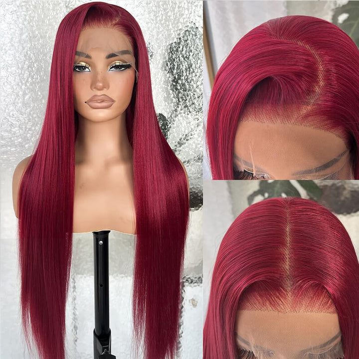 Gorgeous! eullair Glueless #99J 13x4 Colored Lace Front Wig | Burgundy Bombshell