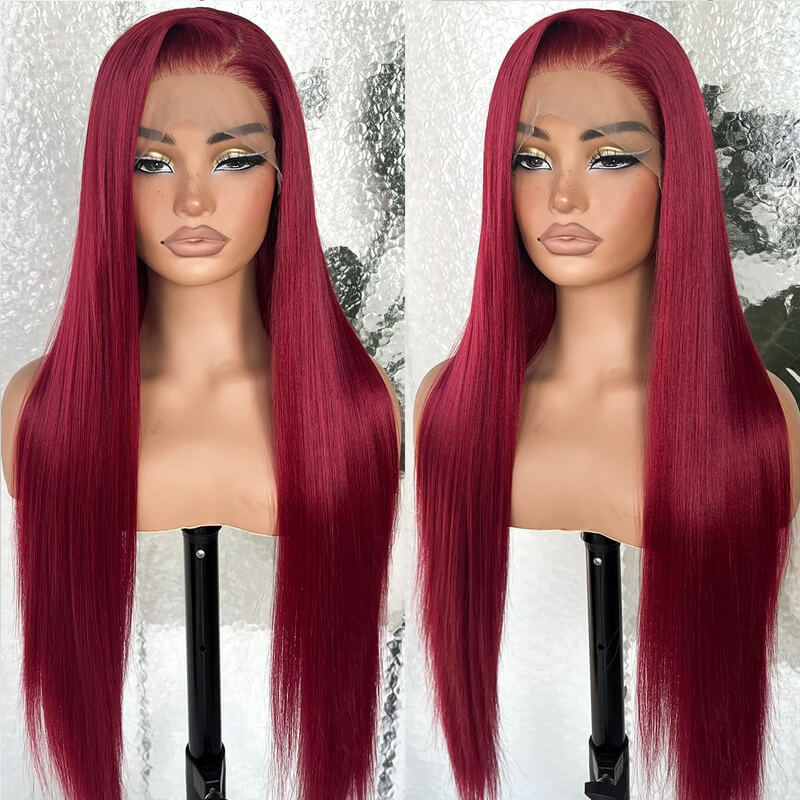 Gorgeous! eullair Glueless #99J 13x4 Colored Lace Front Wig | Burgundy Bombshell