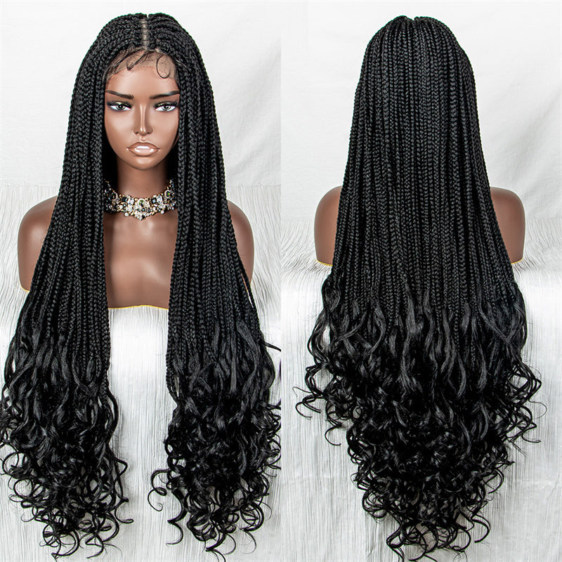Gita-BB-002 Super Long 9x6 Lace Front Wig With Baby Hair 38inch Synthetic Lace Frontal Braided Wigs For Women