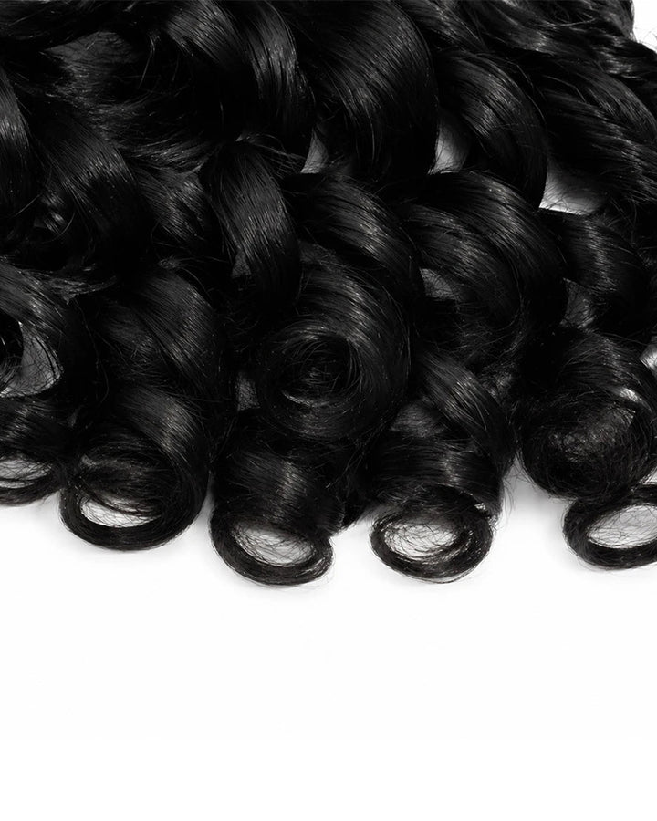 eullair French Curl Human Hair Feather Crochet Extensions - Pre-Looped For Miracle Knots