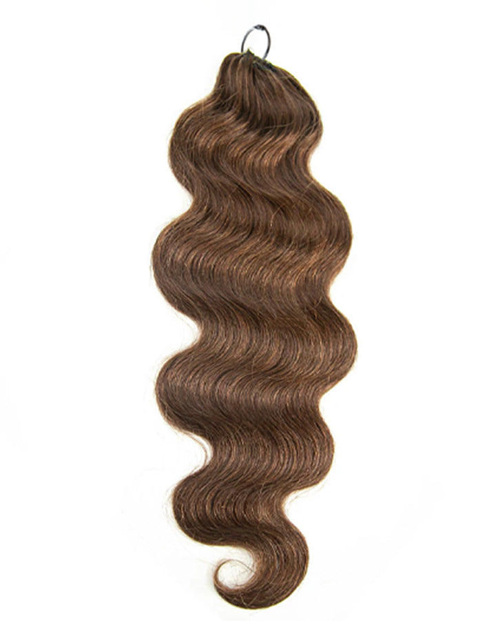 eullair #4 Chocolate Brown Body Waver Crochet Hair Soft Lightweight for Miracle Knots 60G/50Strands