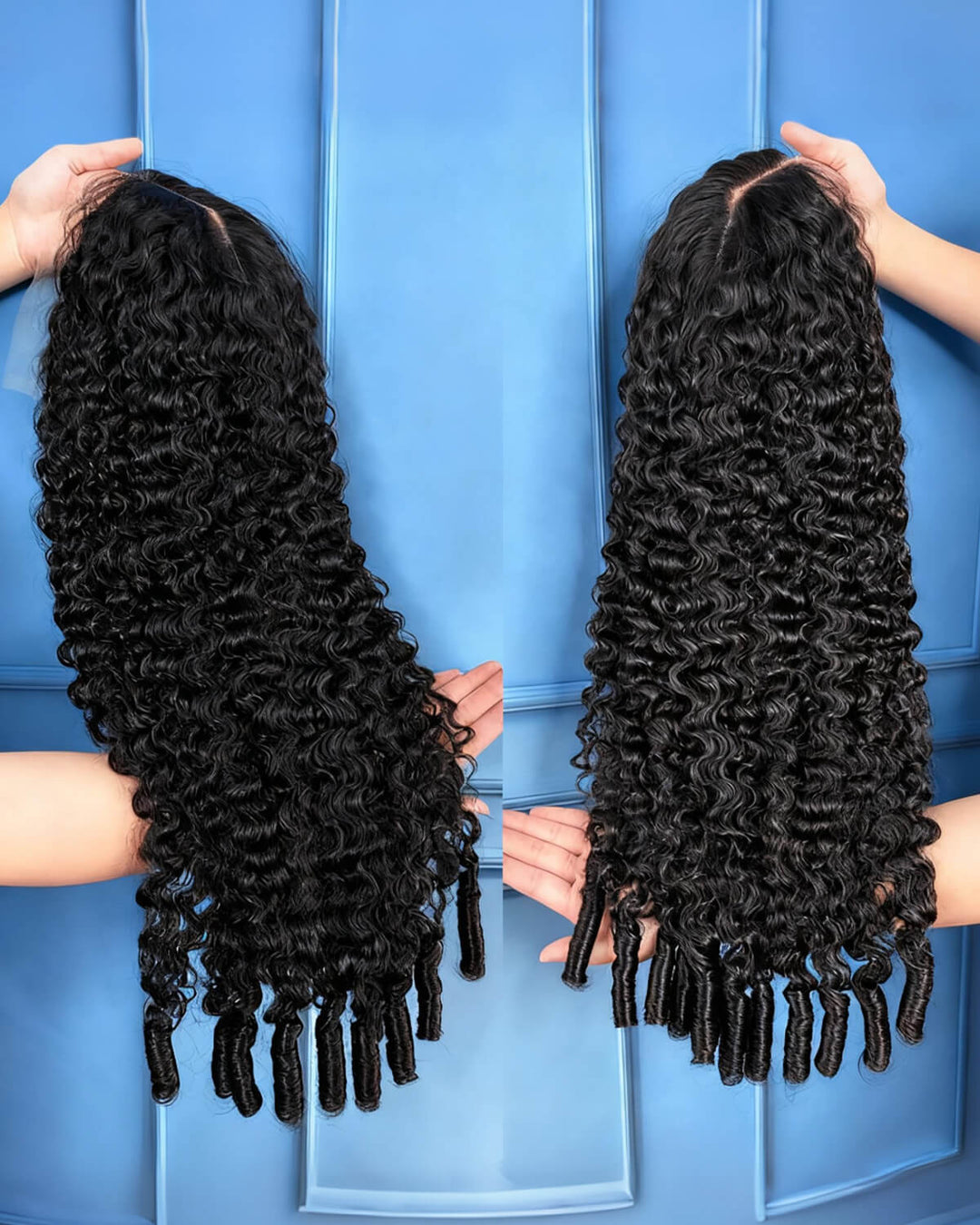 eullair Super Double Drawn Wigs Paring Max 9x6 Burmese Curl Glueless Wigs 250% Density Drawstring Wig