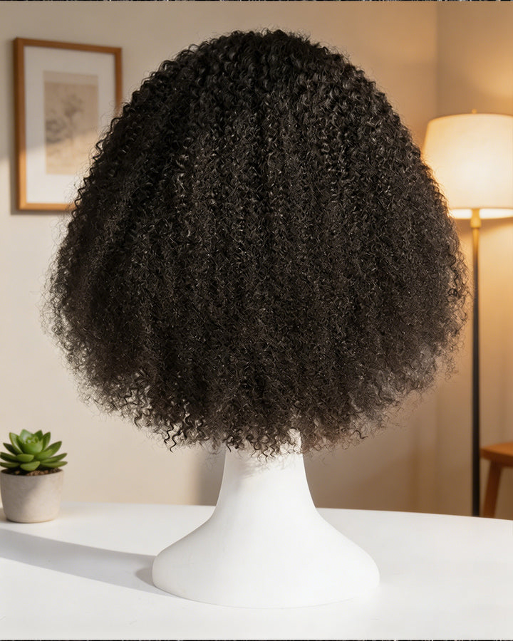 eullair 3C 4A Coily Curly Headband Wig Ice Silk Band Natural Look Beginner Friendly