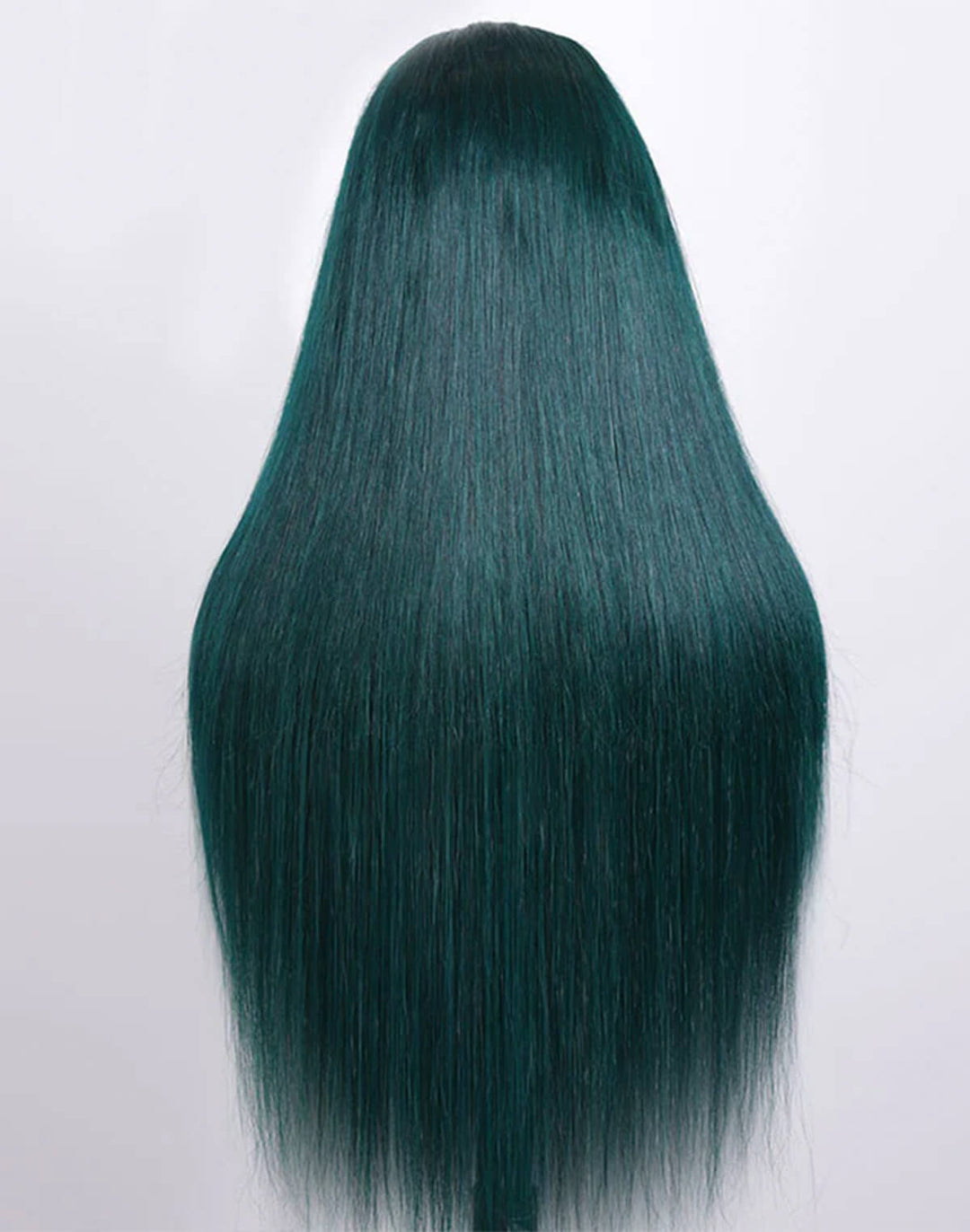 Fashion Style | eullair Colored Dark Green Glueless Lace Frontal Human Hair Wig | Best Affordable