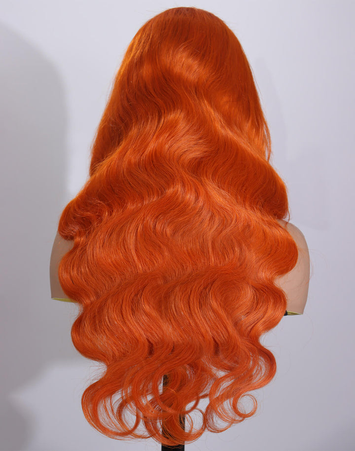 Flash Sale $159=28inch Fabulous Fall Body Wave Wavy Colored Wig eullair Affordable Body Wave Human Hair 13x4 Lace Frontal Wig Cost-effective Choice