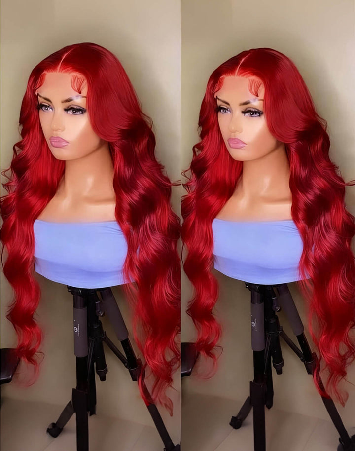Flash Sale $159=28inch Fabulous Fall Body Wave Wavy Colored Wig eullair Affordable Body Wave Human Hair 13x4 Lace Frontal Wig Cost-effective Choice