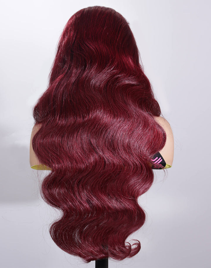 Flash Sale $159=28inch Fabulous Fall Body Wave Wavy Colored Wig eullair Affordable Body Wave Human Hair 13x4 Lace Frontal Wig Cost-effective Choice