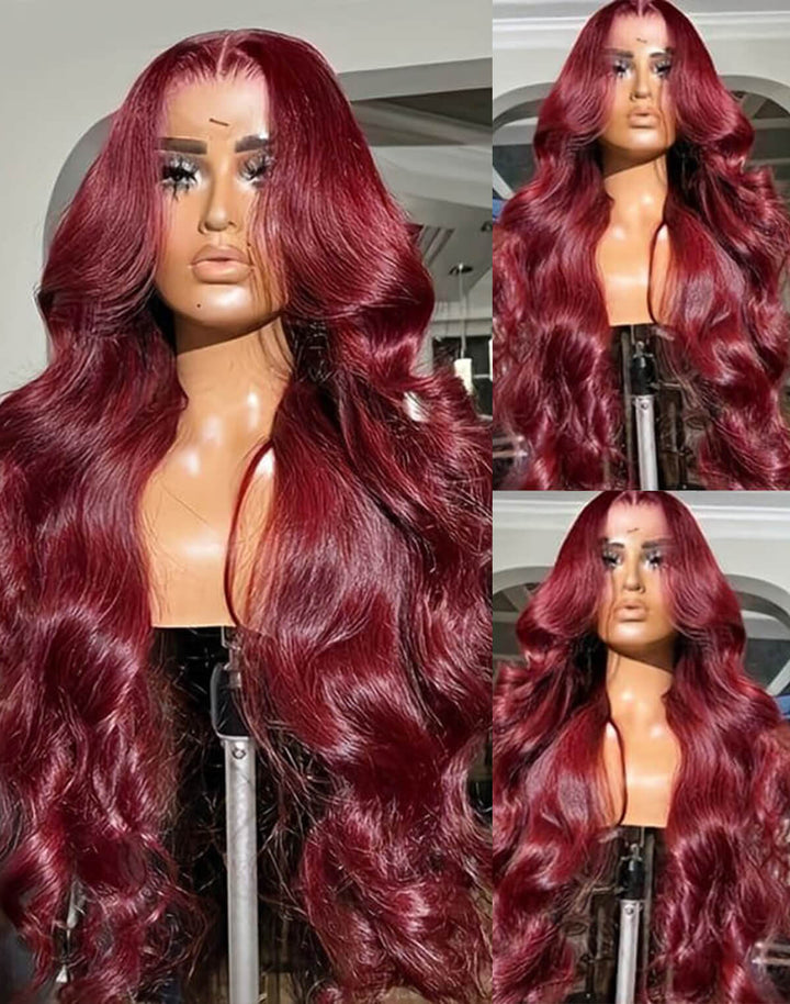 Flash Sale $159=28inch Fabulous Fall Body Wave Wavy Colored Wig eullair Affordable Body Wave Human Hair 13x4 Lace Frontal Wig Cost-effective Choice