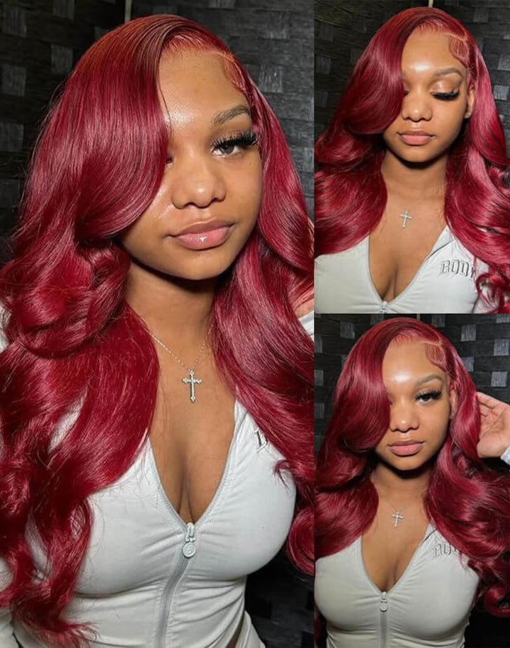 Flash Sale $159=28inch Fabulous Fall Body Wave Wavy Colored Wig eullair Affordable Body Wave Human Hair 13x4 Lace Frontal Wig Cost-effective Choice