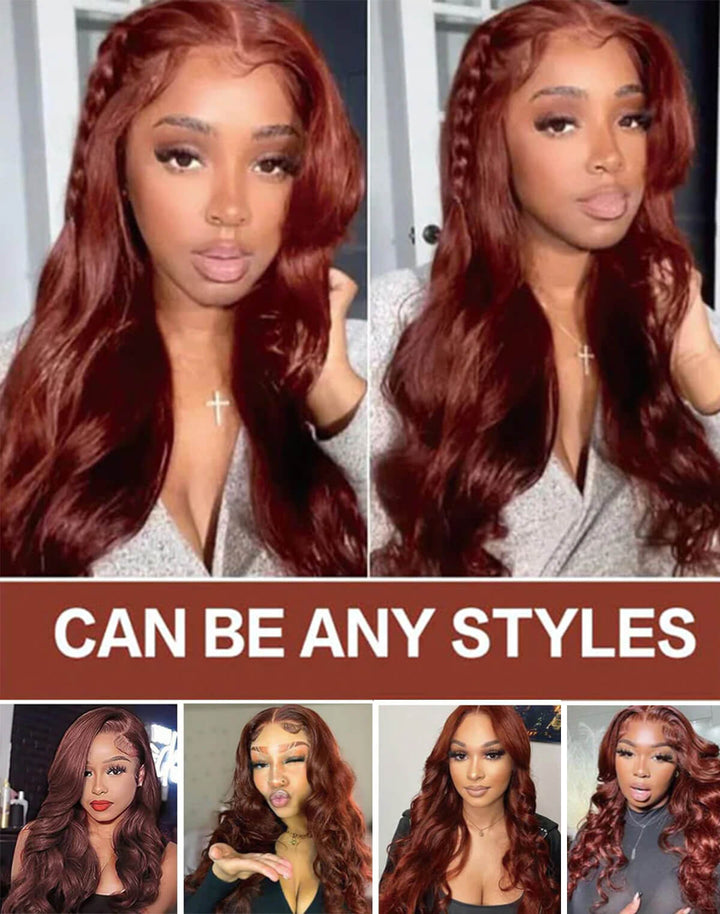 Flash Sale $159=28inch Fabulous Fall Body Wave Wavy Colored Wig eullair Affordable Body Wave Human Hair 13x4 Lace Frontal Wig Cost-effective Choice