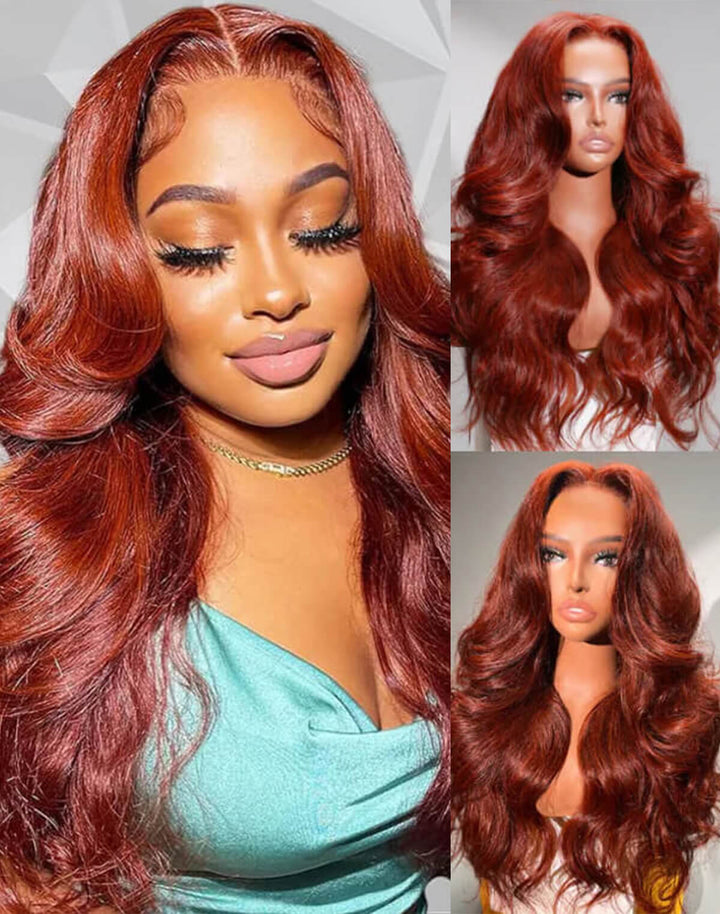 Flash Sale $159=28inch Fabulous Fall Body Wave Wavy Colored Wig eullair Affordable Body Wave Human Hair 13x4 Lace Frontal Wig Cost-effective Choice