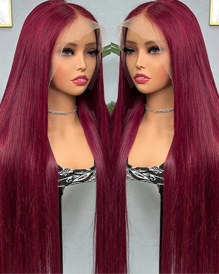 Flash Sale $159=28inch Wig eullair TikTok Trendy Bomb Pre Colored 13x4 Straight Lace Frontal Human Hair Wig Invisible Lace