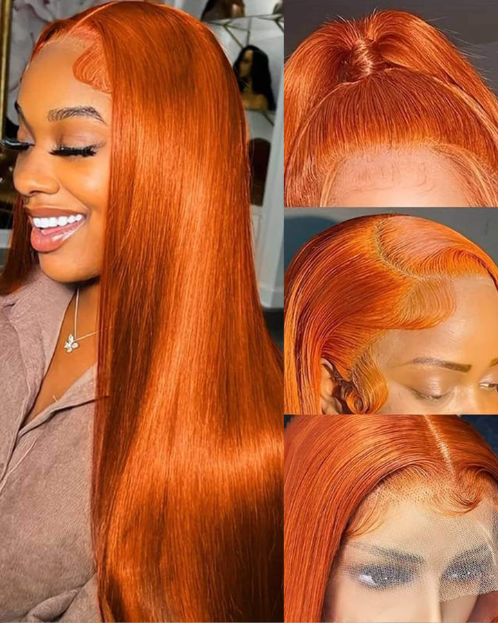 Flash Sale $159=28inch Wig eullair TikTok Trendy Bomb Pre Colored 13x4 Straight Lace Frontal Human Hair Wig Invisible Lace