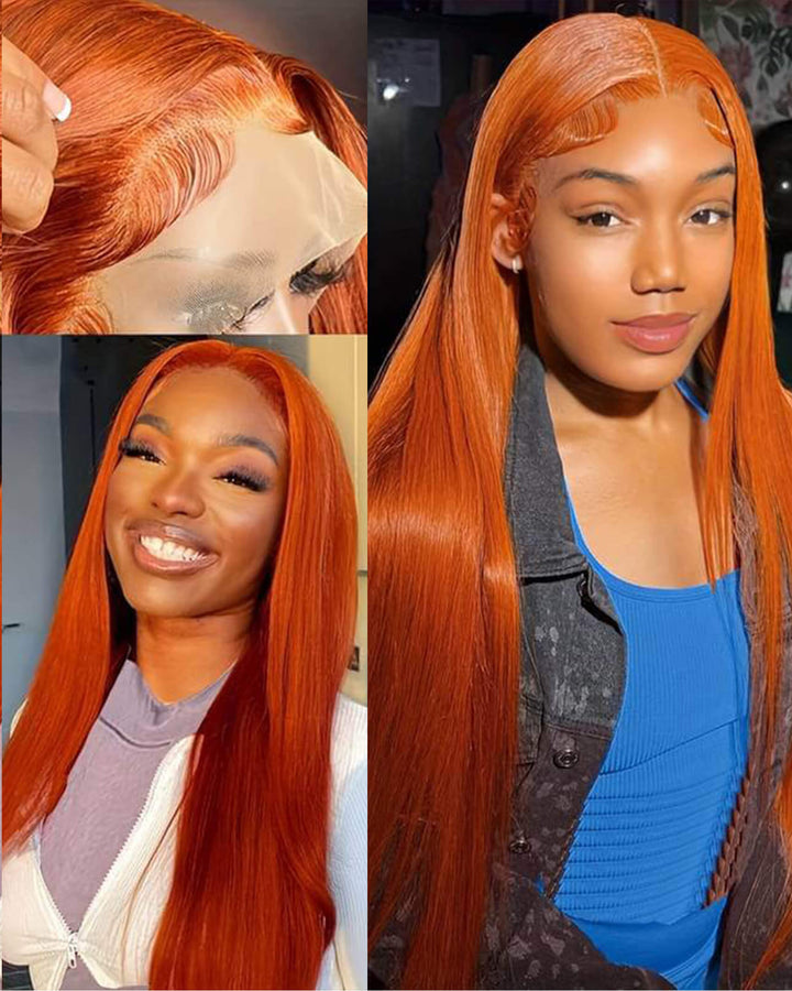 Flash Sale $159=28inch Wig eullair TikTok Trendy Bomb Pre Colored 13x4 Straight Lace Frontal Human Hair Wig Invisible Lace