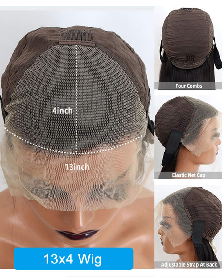 Flash Sale $159=28inch Wig eullair TikTok Trendy Bomb Pre Colored 13x4 Straight Lace Frontal Human Hair Wig Invisible Lace