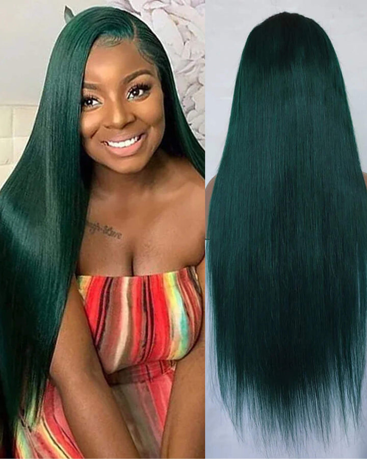 Flash Sale $159=28inch Wig eullair TikTok Trendy Bomb Pre Colored 13x4 Straight Lace Frontal Human Hair Wig Invisible Lace
